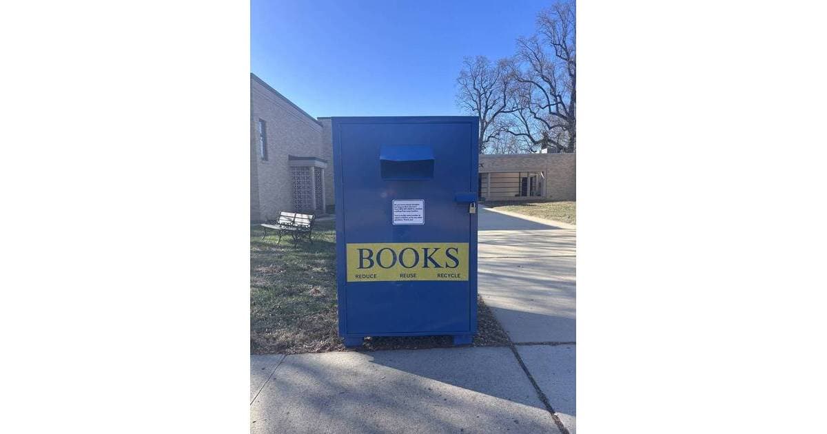 BookDrop book donation bin — Reduce, Reuse, Recycle